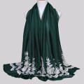 Хороший цветной большой размер китайский поставщик ИУ города дешевые вышитые шарф и длинный для женщин
